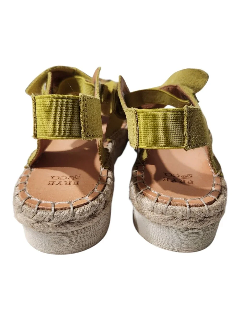 NEW Frye & Co. Bow Ankle-Tie Leather Espadrille Sandals Size 6M